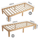 Single Size Warm Wooden Natural Bed Base Frame – King Single-10