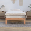 Single Size Warm Wooden Natural Bed Base Frame – King Single-5