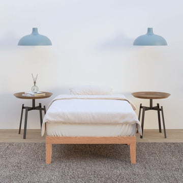 Single Size Warm Wooden Natural Bed Base Frame – Single