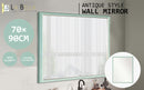 Wall Mirror Rectangular Frame Bathroom 70x90cm Turquoise-2