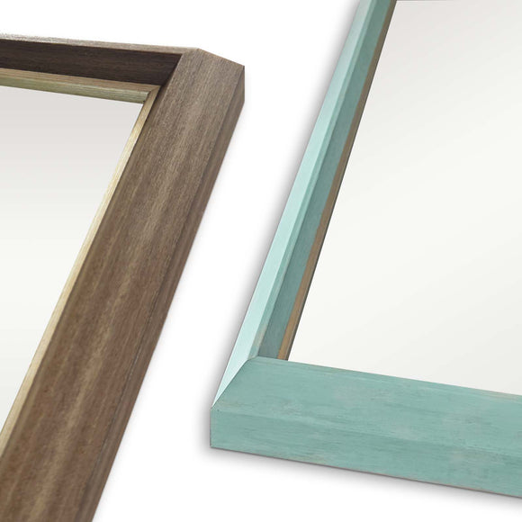 Wall Mirror Rectangular Frame Bathroom 70x90cm Turquoise