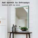 Wall Mirror Rectangular Frame Bathroom 70x90cm Turquoise-5