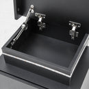 2X Bedside Table 2 Drawers RGB LED Bedroom Cabinet Nightstand Gloss AURORA BLACK-6