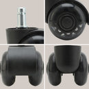 5X 2'' Twin Wheel Office Chair Casters - Slient Smooth, 11x22mm Stem-7