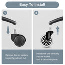 5X 3'' Rollerblade Style Wheels Office Chair Casters - Slient Smooth, 11x22mm Stem-6