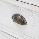 Bedside Table 3 Drawer Vintage Side Table Storage Cabinet Bedroom CLARA WHITE-5