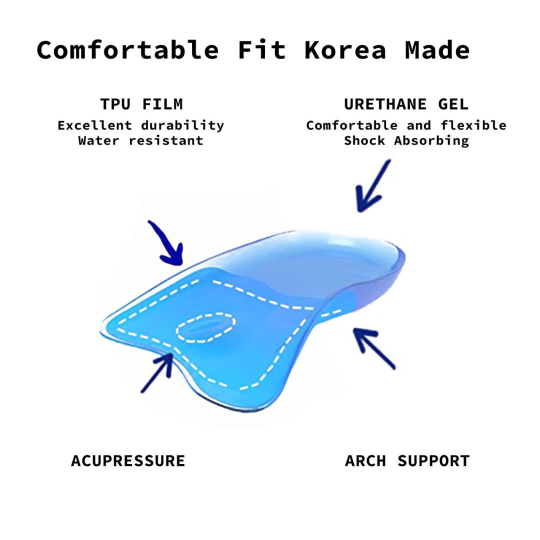 Half Insoles Shoe Inserts L Size Gel Arch Support Foot Pads - 0