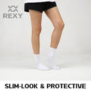 5X Rexy 3D Seamless Crew Socks Large Slim Breathable WHITE-4