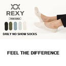 5X Rexy Daily No Show Ankle Socks Large Non-Slip Breathable MULTI COLOUR-9