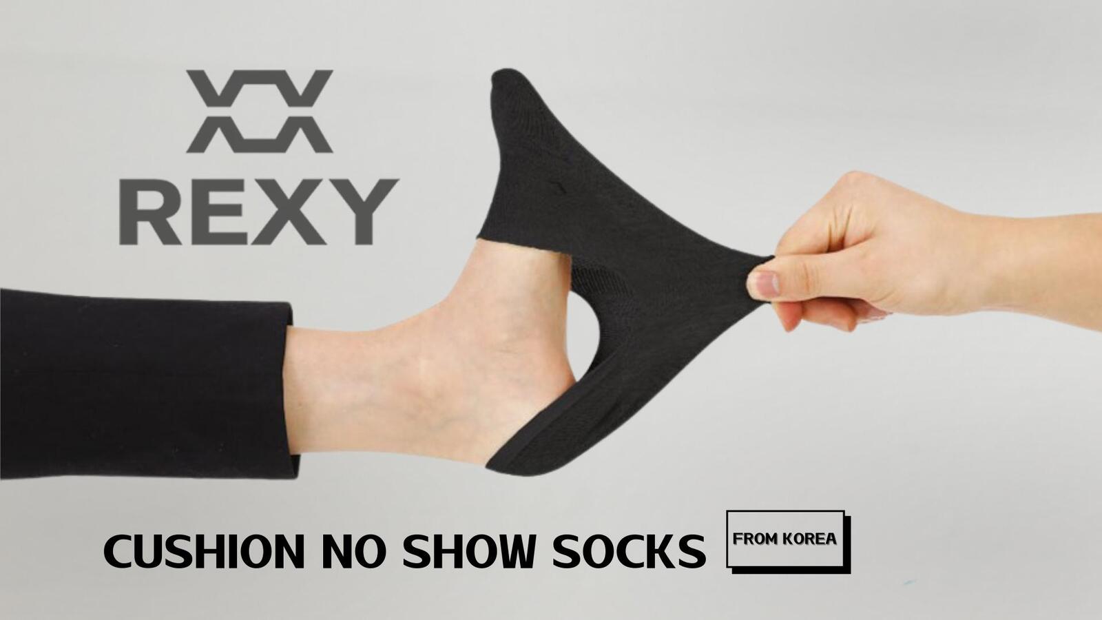 3X Rexy Cushion No Show Ankle Socks Medium Non-Slip Breathable BLACK - 0