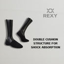 3X Rexy Cushion No Show Ankle Socks Medium Non-Slip Breathable BLACK-5