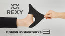 3X Rexy Cushion No Show Ankle Socks Small Non-Slip Breathable BLACK-2