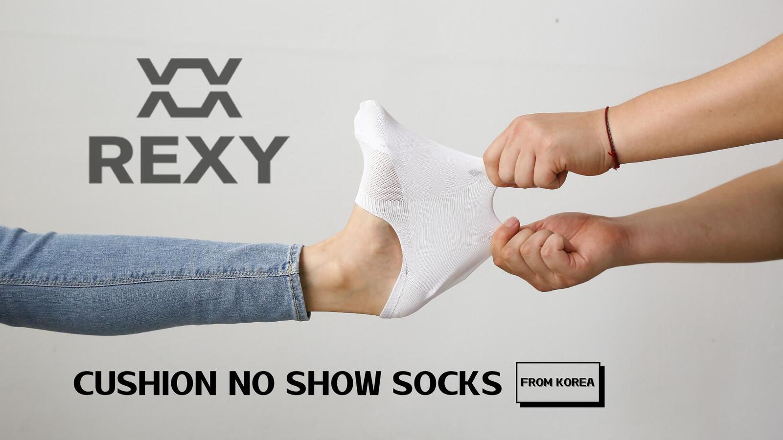 3X Rexy Cushion No Show Ankle Socks Small Non-Slip Breathable WHITE - 0