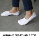 3X Rexy Cushion No Show Ankle Socks Small Non-Slip Breathable WHITE-9