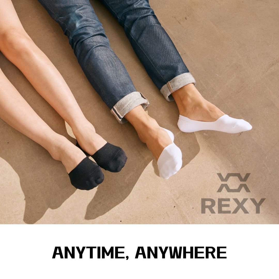 5X Small Daily No Show Socks - MULTI COLOUR	5X Rexy Daily No Show Ankle Socks Small Non-Slip Breath