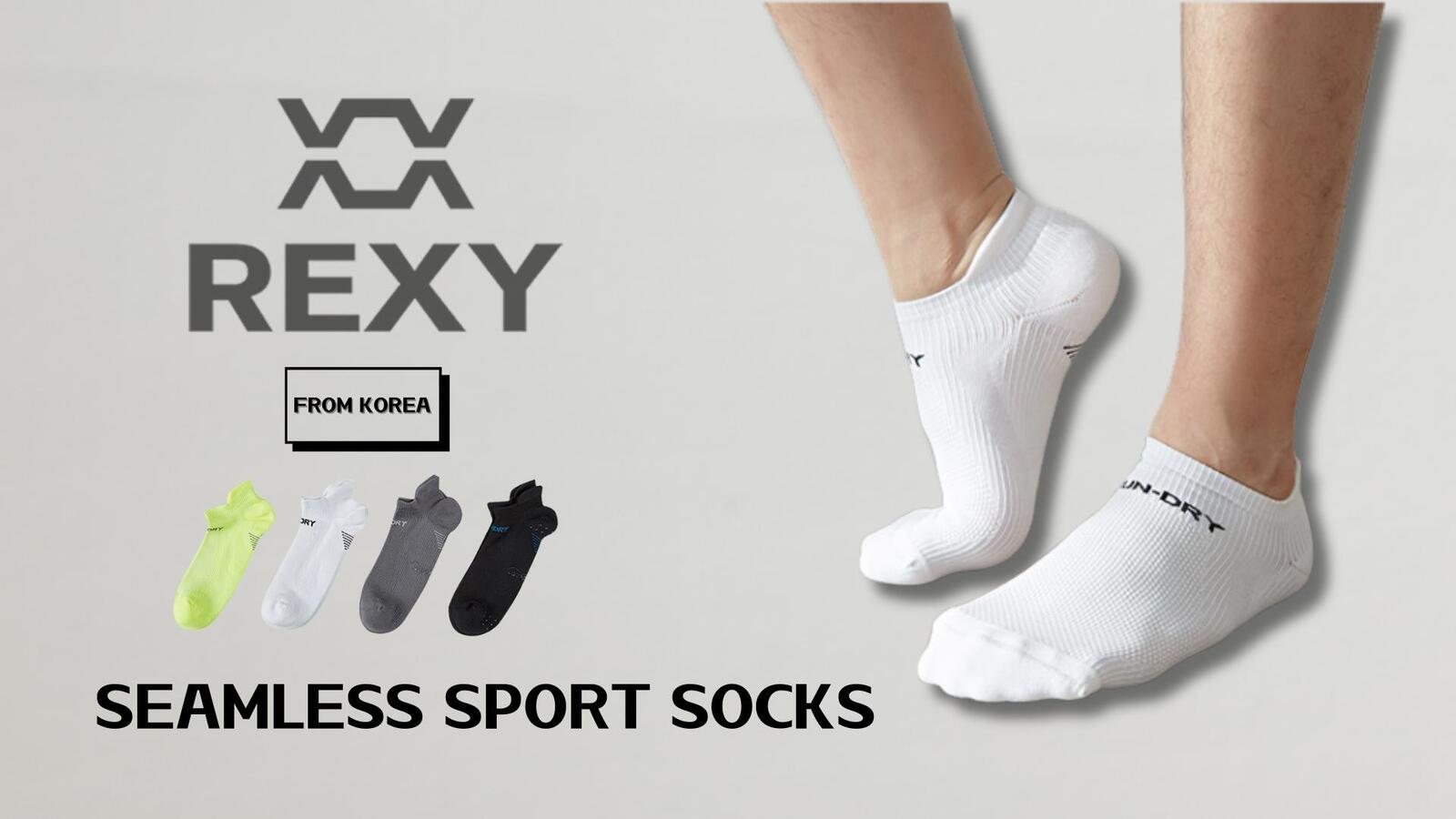 4X Rexy Seamless Sport Sneakers Socks Medium Non-Slip Heel Tab MULTI COLOUR - 0