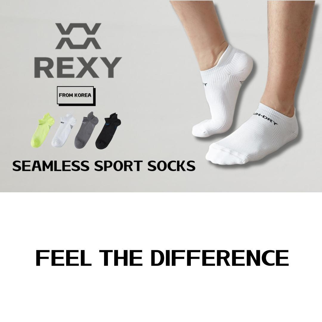 4X Rexy Seamless Sport Sneakers Socks Medium Non-Slip Heel Tab MULTI COLOUR