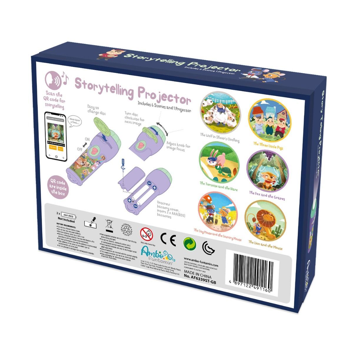 Storytelling Torch Projector 6 Stories Gift Set - Audio Kids Learning STEM Toy - 0