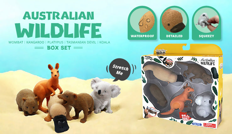 Stretchy Squishy Australian Wildlife Gift Set - Sensory Stimulation Animal Toys - 0