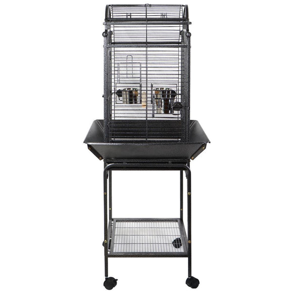 YES4PETS Large Bird Budgie Cage Parrot Aviary Carrier With Stand & Wheel