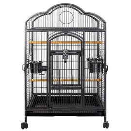 YES4PETS Bird Budgie Cage Parrot Aviary Carrier With Wheel - 0