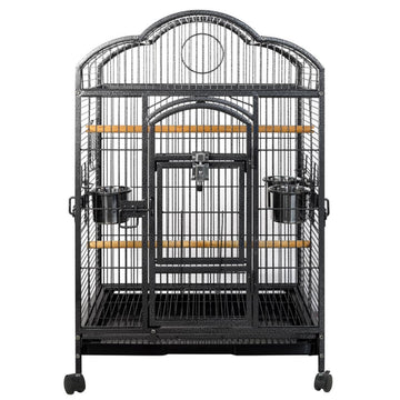 YES4PETS Bird Budgie Cage Parrot Aviary Carrier With Wheel - 0