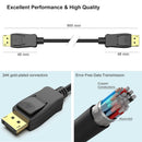 BENFEI 000200BK [VESA Certified] DP to DP Male to Male Cable 3M Supports 8K@60Hz Compatible with Lenovo, Dell, HP, ASUS and More-7