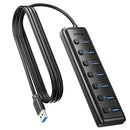 BENFEI 000425BK USB3.0 to 7 Port USB3.0 HUB (Black)-1