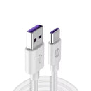 HP DHC-TC100 USB-A to USB-C Cable, Charge and Sync, 1M, White-1
