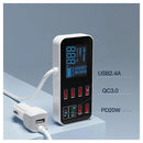 8-Port PD+QC3.0 Car Charger with LED Display-7
