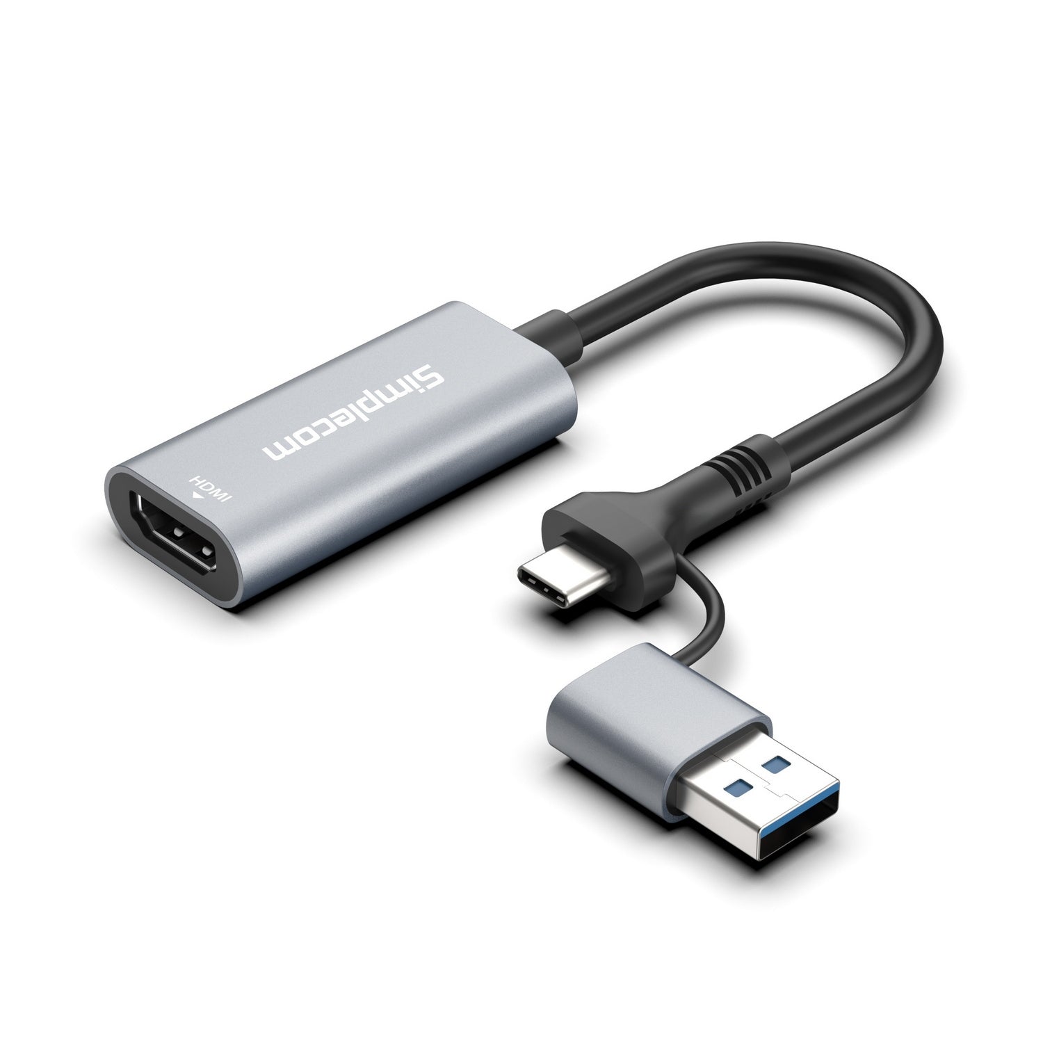 Simplecom DA306C USB 3.0 and USB-C to HDMI Video Card Adapter Full HD 1080p - 0