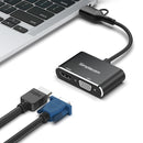 Simplecom DA326C USB 3.0 and USB-C to HDMI + VGA Video Card Adapter Full HD 1080p-4