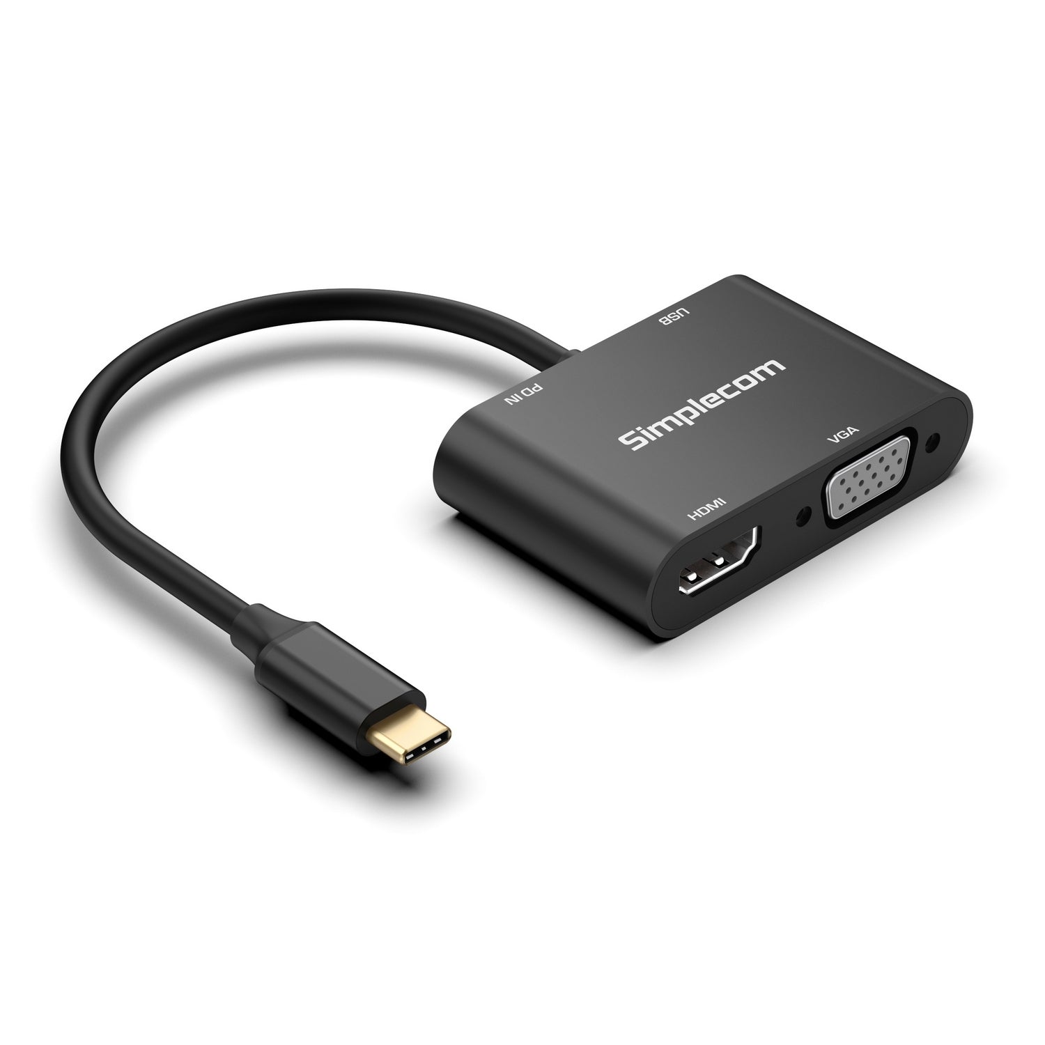 Simplecom DA440 4-in-1 USB-C Multiport Adapter with Power Delivery USB 3.0 VGA HDMI - 0