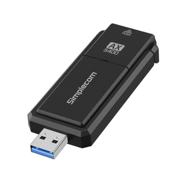 Simplecom NW812v2 AX5400 Tri-Band WiFi 6E USB Adapter with Foldable Antenna - 0