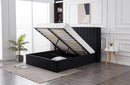 Hilton Black Velvet Gas Lift Bed - King-2