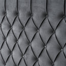 Paris Tall Tufted Velvet Dark Grey Bed with Storage Drawer - Queen-2