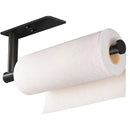 Kitchen Paper Holder Under Cabinet Wall Mount Adhesive Paper Towel Holder Rectangle Black-1