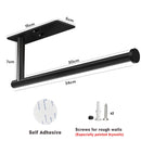 Kitchen Paper Holder Under Cabinet Wall Mount Adhesive Paper Towel Holder Rectangle Black-3