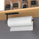 Kitchen Paper Holder Under Cabinet Wall Mount Adhesive Paper Towel Holder Rectangle Black-5