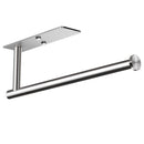 Kitchen Paper Holder Under Cabinet Wall Mount Adhesive Paper Towel Holder Rectangle Silver-1