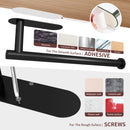Kitchen Paper Holder Under Cabinet Wall Mount Adhesive Paper Towel Holder  Black-6