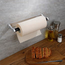 Kitchen Paper Holder Under Cabinet Screw Wall Mount Adhesive Paper Towel Holder Rectangle Silver-7