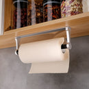 Kitchen Paper Holder Under Cabinet Screw Wall Mount Adhesive Paper Towel Holder Rectangle Silver-8