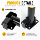 Heavy Duty Fold Down Parking Bollard Lockable Safety Post Yellow Black 61cm-3
