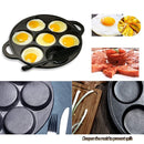 7 Cup Cast Iron Egg Frying Pan Divided Egg Skillet Pan Fried Egg Pan Cooker Pancake Egg Fryer-5