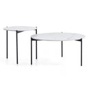 Interior Ave - Bianco Nested Coffee Table Set - White Marble Stone-3