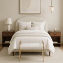 Interior Ave - Cuba Velvet Vanity Stool - White-1