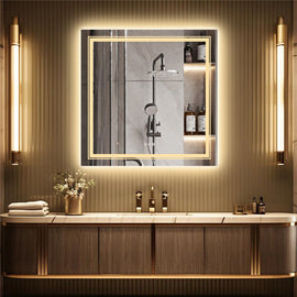 Interior Ave - 80 x 80cm Square Frameless LED Bathroom Mirror - 0