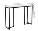 Interior Ave - Stone Marble Console - Marble & Black-5