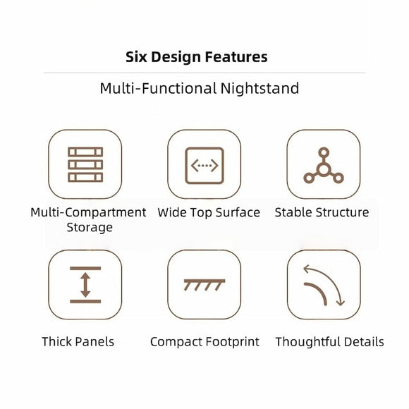 2x bedside table set light wood grain drawers metal slides bedroom furniture